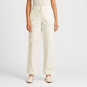 Lauren Ralph Lauren Low Rise White Utility Wide Leg Pants